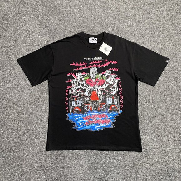 Warren Lotas Edgy Streetwear Graphic Black T Shirt
